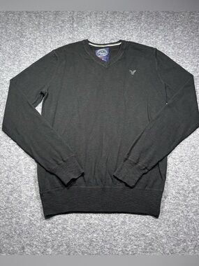 American Eagle Outfitters Black V-Neck Sweater